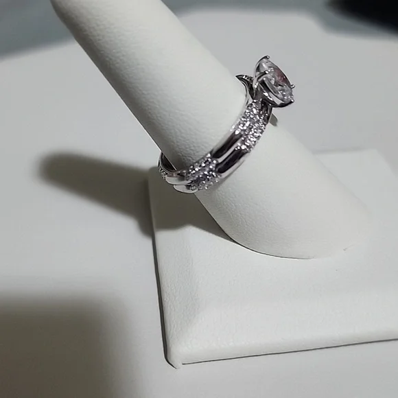 Brand New Sterling Silver 925 2 pcs Set Ring